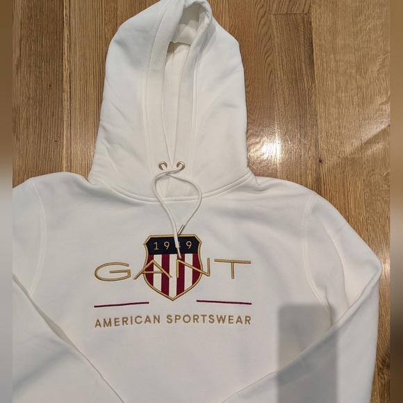 Gant Men's new pullover hoodie, size XXL (xl), color white - Picture 10 of 10